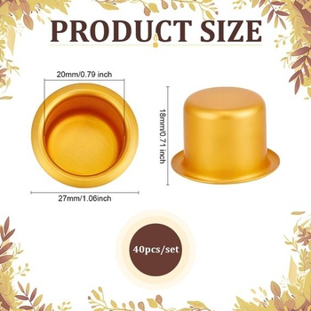 PH PandaHall 40 kusov mini kalíškov na sviečky, držiakov na sviečky, téglikov, hliníkových vložiek na