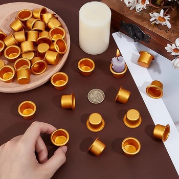 PH PandaHall 40 kusov mini kalíškov na sviečky, držiakov na sviečky, téglikov, hliníkových vložiek na