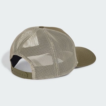 Adidas Unisex baseballová čiapka Snapback Trucker Cap XS-S olivovo hnedá/strieborná pebble