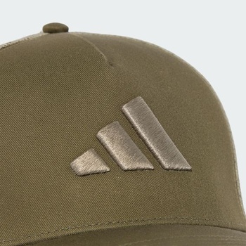 Adidas Unisex baseballová čepice Snapback Trucker Cap XS-S olivově hnědá/stříbrná pebble