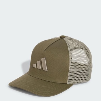 Adidas Unisex baseballová čepice Snapback Trucker Cap XS-S olivově hnědá/stříbrná pebble