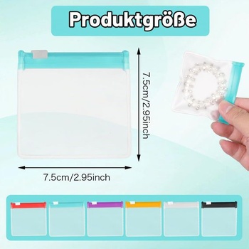 12 prenosných vreciek na tablety, priehľadné plastové mini vrecká na zips, opakovane použiteľné vrecká na
