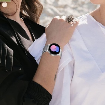 2 řemínky s milánskou smyčkou pro Samsung Galaxy Watch 7/6/5/4/FE, 40mm/44mm, stříbrné/růžovo-zlaté