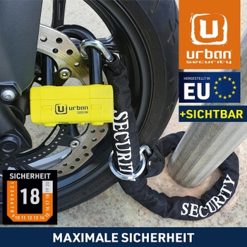 Zámok motocykla Urban UR75+10.120L žltý