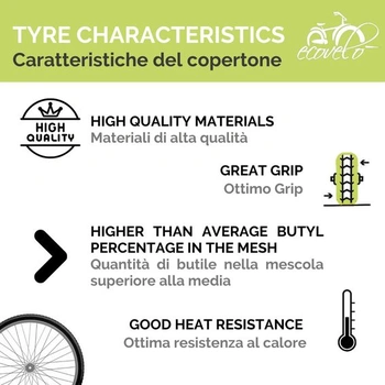 Plášte Ecovelò 2 26 x 1,95 (50-559) čierne pre horské bicykle s hrboľatým dezénom