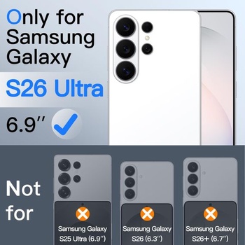 Ochranný kryt JETech Privacy pre Samsung Galaxy S26 Ultra, 2 ks, čierny
