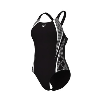 Dámske jednodielne plavky Arena Damen Scratch Control Pro Back B (balenie 1 ks) 42 čierno-biele