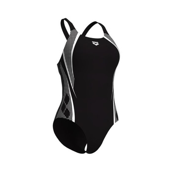 Dámske jednodielne plavky Arena Damen Scratch Control Pro Back B (balenie 1 ks) 42 čierno-biele