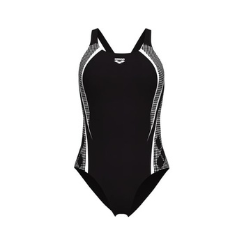 Dámske jednodielne plavky Arena Damen Scratch Control Pro Back B (balenie 1 ks) 42 čierno-biele
