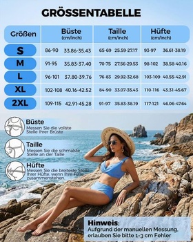 Dámský set bikin s kosticemi, bikiny s korekcí bříška, vysoký pas, křivky M, černé