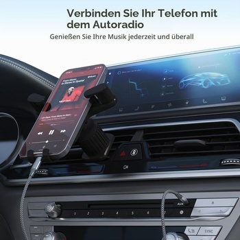 Henrety USB-C na 3,5 mm audio kábel, nylonová tkanina a odolný, stereo jack pre slúchadlá pre iPhone