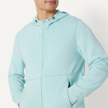 Pánska športová mikina Amazon Essentials, mikina s vreckami na zips, priedušná, veľkosť L, svetlo