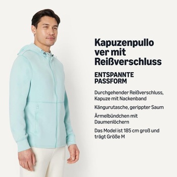 Pánska športová mikina Amazon Essentials, mikina s vreckami na zips, priedušná, veľkosť L, svetlo