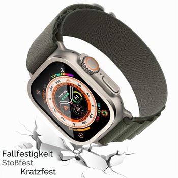 Ochranná fólia pre Apple Watch Ultra 49 mm, rám z titánovej zliatiny s tvrdeným sklom 9H, ultratenká,