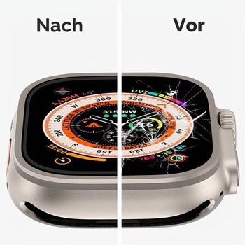 Ochranná fólia pre Apple Watch Ultra 49 mm, rám z titánovej zliatiny s tvrdeným sklom 9H, ultratenká,
