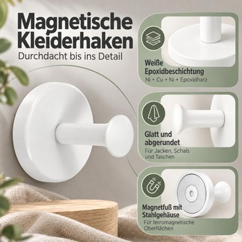Magnetický vešiak na oblečenie Neosmuk, pevný 77 kg, extra odolný magnetický vešiak, magnetický