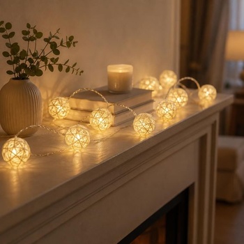 LED svetelné ratanové gule ZingBox 1,5 m