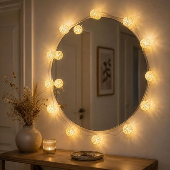 LED svetelné ratanové gule ZingBox 1,5 m