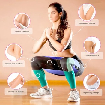CFX Odporové hip bandy, sada fitness bandov, jóga pás v 3 úrovniach odporu, tréningový pás, jóga
