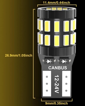 OUSHI 501 Biele žiarovky, DC12-24V, 6000K pre vnútorné a vonkajšie osvetlenie, 4 kusy [energetická trieda