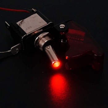 Taiss/3dílný přepínač 12V 20A Červená LED SPST ZAP/VYP kolébkový přepínač 3pinový podsvícený s