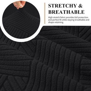 Poťah na strečovú stoličku Ystyle, obdĺžnikový, L, čierny, čierny L (dĺžka: 90–115 cm; šírka: 60–85