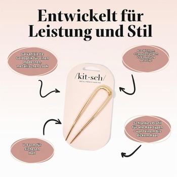 Gýčovitá francúzska odznak pre ženy - zlatá, 1 kus (1 balenie)