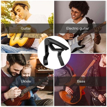 Gitarové kapo so 6 trsátkami, LEKATO Ukulele Capo, klip na akustickú gitaru, rýchloupínacie kapo spona