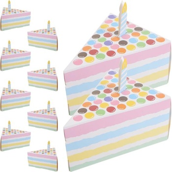 Lurrose 10dielna trojuholníková forma na torty, papierové darčekové krabičky na sladkosti, sušienky a