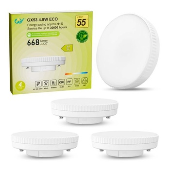 LED žiarovka GY GX53 4,9 W, teplá biela (3000 K), 668…
