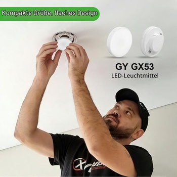 LED žiarovka GY GX53 4,9 W, teplá biela (3000 K), 668 lúmenov, nahrádza 55W žiarovku, vyžarovací uhol