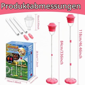 Automatický výrobník bublín, bublinková lampáš, záhradná lampa s bublinovou pochodňou, stojaca
