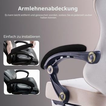 Chrániče loketních opěrek kancelářských židlí, elastické spandexové strečové, pratelné, odnímatelné