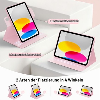 Otočné puzdro EasyAcc pre iPad (A16) 11./10. generácie (2025/2022) svetlo ružové