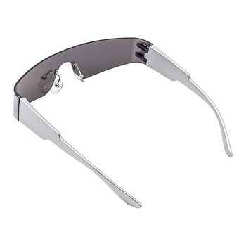 1 kus futuristické slnečné okuliare Mercury Sheet žiarivo strieborné nohy pre cosplay štíhle kyklopy