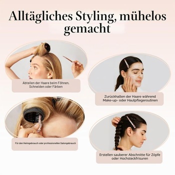 Kitsch Professional krokodílie sponky do kaderníctva – ružovo-zlaté, 6 kusov