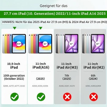 Puzdro EasyAcc pre iPad A16 11. generácie/iPad 10. generácie 10,9 palce svetlo ružové