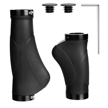 Ergonomické jazdné rukoväte s obojstranným zamykaním - protišmykové, pre riadidlá horských a