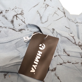 Pánske tričko HMIYA, 100% bavlna, vintage henley, krátky rukáv, letné, ležérne, veľkosť XL, čierna,
