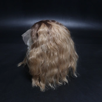 BARSDAR Krátka vlnitá blond ombré parochňa, ombré blond parochne po ramená pre ženy, krátke voľné vlny,