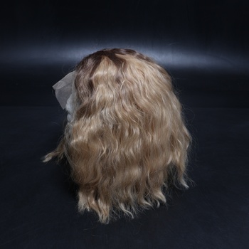 BARSDAR Krátká vlnitá blond ombré paruka, ombré blond paruky po ramena pro ženy, krátké volné vlny,
