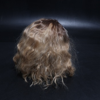 BARSDAR Krátka vlnitá blond ombré parochňa, ombré blond parochne po ramená pre ženy, krátke voľné vlny,
