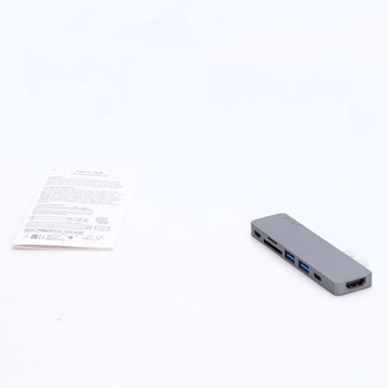 EKSA Thunderbolt 3 Hub, adaptér 7 v 2 USB-C Hub pre MacBook Air 2018, MacBook Pro 2018/2017, 4K