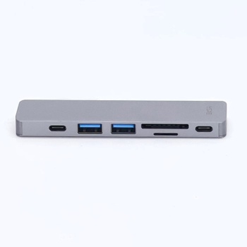 EKSA Thunderbolt 3 Hub, adaptér 7 v 2 USB-C Hub pre MacBook Air 2018, MacBook Pro 2018/2017, 4K