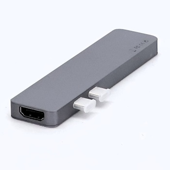 EKSA Thunderbolt 3 Hub, adaptér 7 v 2 USB-C Hub pre MacBook Air 2018, MacBook Pro 2018/2017, 4K