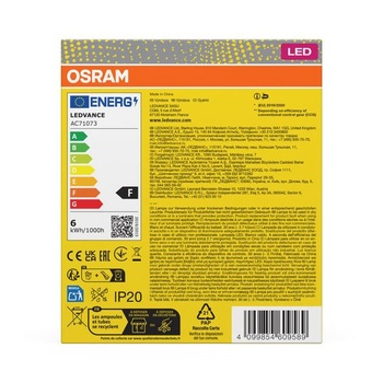 Kompaktná LED žiarovka Osram DULUX D13, 6 W, 600 lm, 3000 K teplá biela, pätica G24D-1, 230 V AC/CCG,