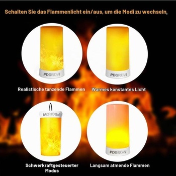Stolové lampy Pdgrow CY-FLAME-BT