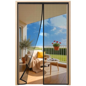 Sieť proti hmyzu na balkónové dvere 60x210cm, magnetická sieť proti hmyzu na dvere, vŕtanie nie je