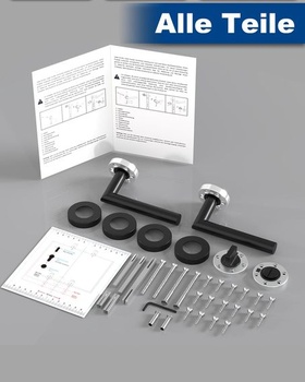 Sada klik DIYGEEK pro toalety, interiérové dveře, černá - Koupelna