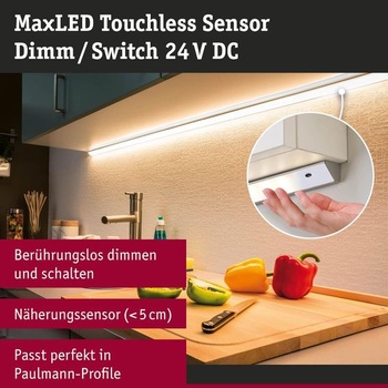Paulmann 79840 Stripe MaxLED senzorový stmievač bezdotykový DC 24V max. 144W biely svetelný pásik